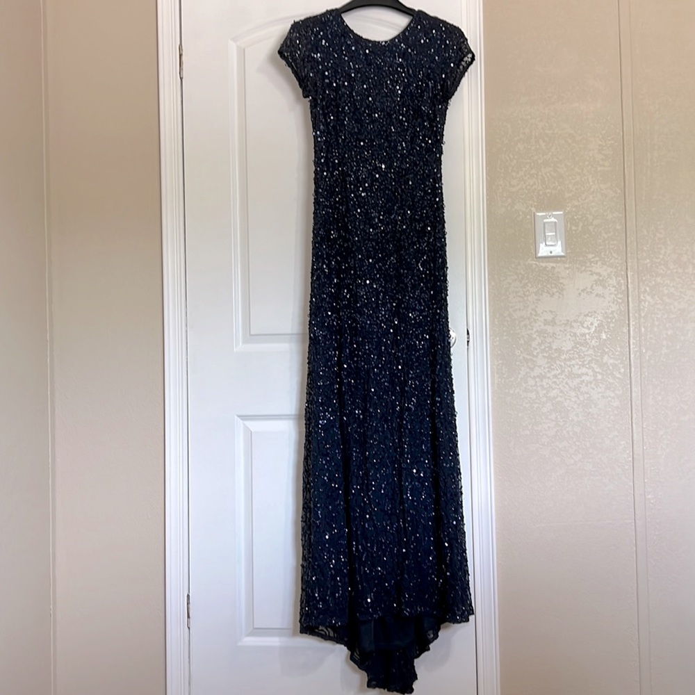 Blue sequence formal dress